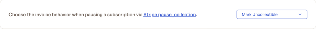 Pause invoice behavior toggle